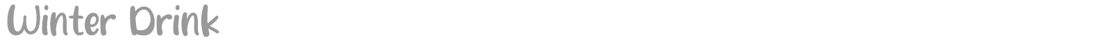 Winter Drink font preview